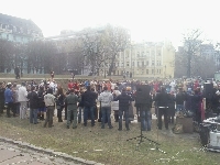 Увеличить изображение Київська громада «Покон Рода» відзначила свято Великодня. Згідно уявлень наших предків цей день уособлював перехід в світлий період року - день ставав великим, а ніч коротшала. Звідси й назва свята - Великдень.